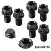 Bicycle Motorcycle 6pcs M6x35mm Titanium Torx Head Flange Screws