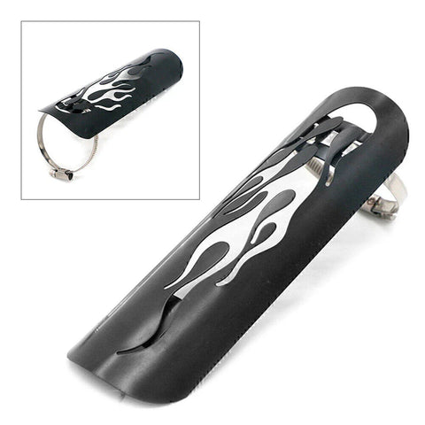 Universal Car Motor Black Steel Exhaust Muffler Pipe Heat Shield Cover