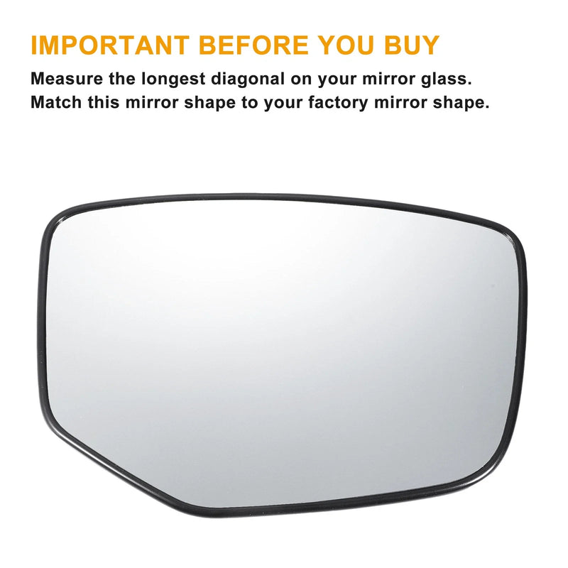 Honda Accord Left Right White Mirror Glass Pair w/ Back Heated (2008-2010)
