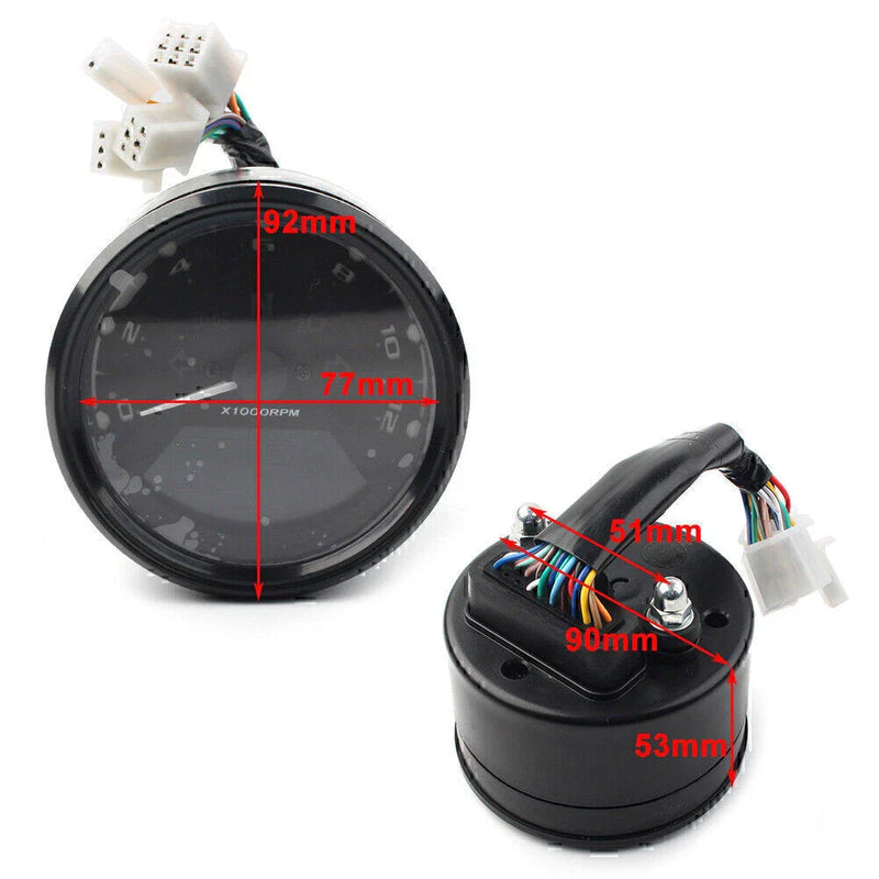 Universal Vehicles LCD Digital Motor Odometer Speedometer Tachometer Gauge