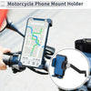 Motorcycle Phone Mount Holder 4.7-7.2in Rearview Mirror Mount Blue