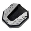 Motorcycle - Silver Kickstand Extender Foot Side Stand Pad
