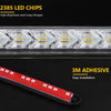 Car 2 x LED Amber/White Switchback Flowing Strip Arrow DRL Turn Signal Light