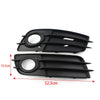 Audi A4 B8 S4 Black Front Bumper Fog Light Grille Covers (2008-2012)