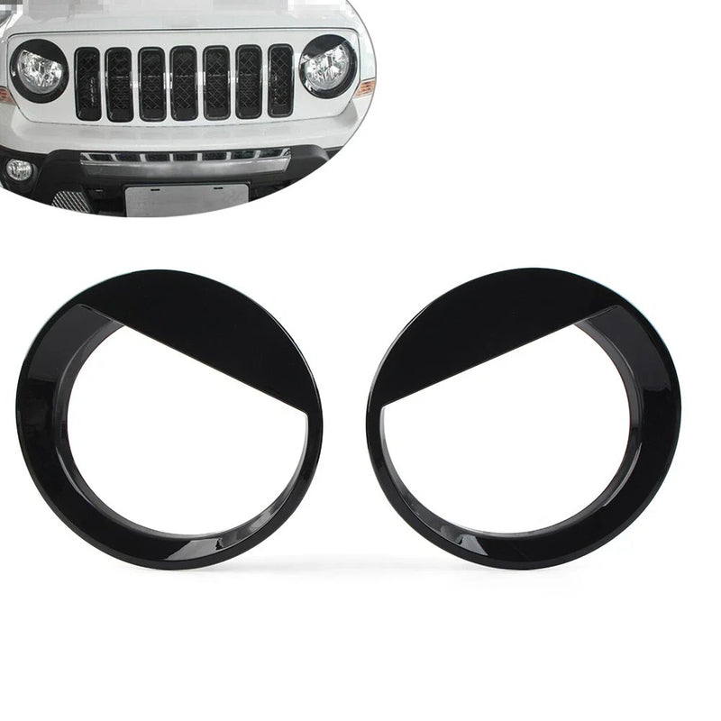 Jeep Patriot Angry Bird Style Front Headlight Cover Trim (2011-2017)