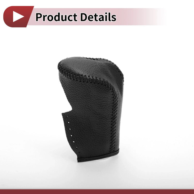 Honda Accord (2008-2012) - Pebbled Black Faux Leather Car Gear Shift Knob Cover
