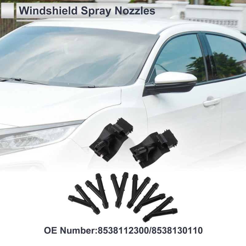 Toyota 6 x Windshield Washer Nozzles & Hose Connectors