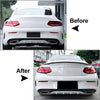 Benz C Class Coupe C200 C205 Black Rear Trunk Spoiler Wing Lip Splitter