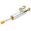 Moto - Silver / Orange 24cm Universal Adjustable Steering Damper Stabilizer