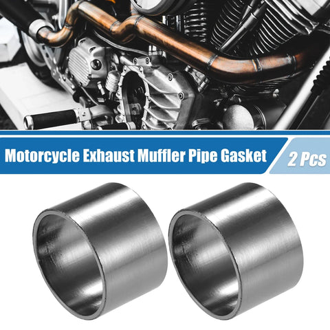 Motorcycle 2 x Exhaust Muffler Pipe Gasket 50mm OD Silencer Connector