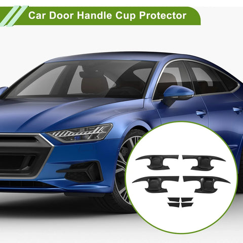 Toyota Camry Car Door Handle Cup Protector Carbon Fiber Black Blade Shape