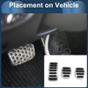 Volvo S40 (2008-2016) Silver Tone Manual Footrest Pedals Cover Set