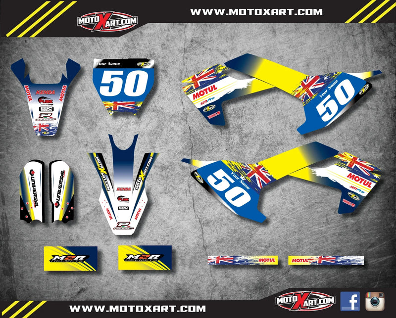 Husqvarna TC 50 2017 - AUSSIE PRIDE Decals Custom Graphics