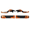 Suzuki GSXR750 / 1000 Orange Extendable Brake Clutch Lever Grip Set (2001-2023)