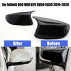 Infiniti Q50 Q60 (2014-2022) Gloss Black M3 Style Rearview Mirror Cover Caps