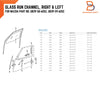 Mazda B-Series B2000 B2200 B2600 Window Glass Run Channel Felt (1986-1993)