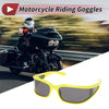 Motorcycle Riding Goggles Gray Lens Yellow Green Frame Tri-acetel Cellulose