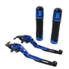 Suzuki GSXS125 Blue Extendable Brake Clutch Levers & Handlebar Grips