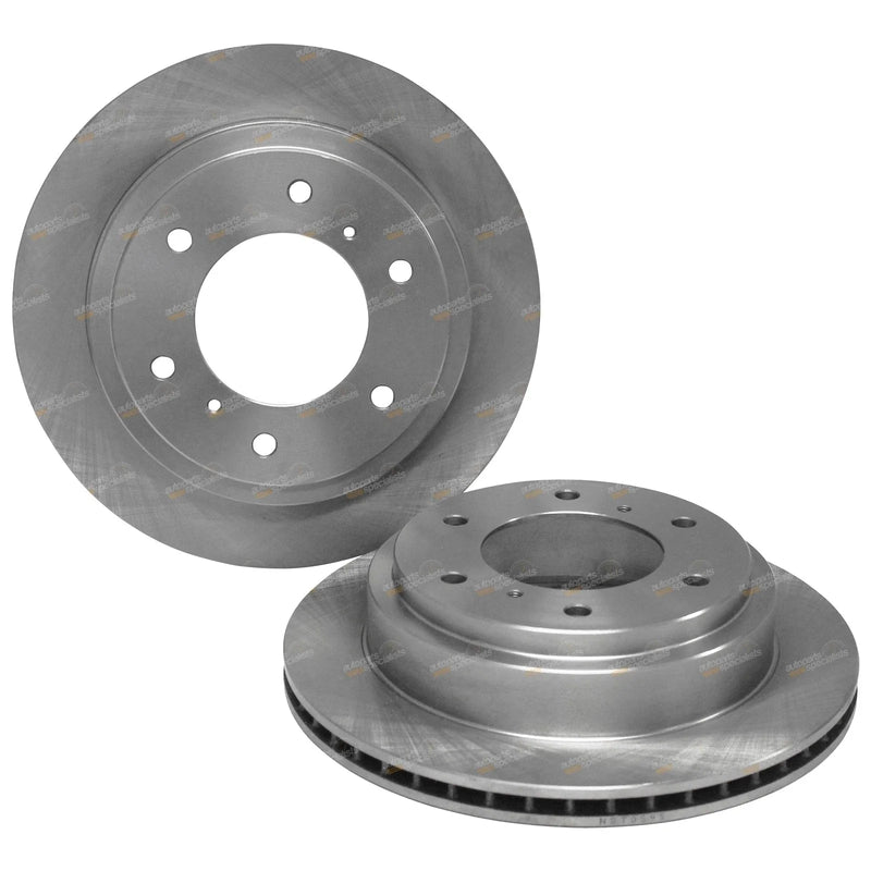 Mitsubishi Pajero NM NP NS Rear Brake Rotors & GCT Pads (2000-2008)