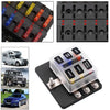 Car Marine Universal 6-Way Blade Fuse Box Holder with LED Indicator