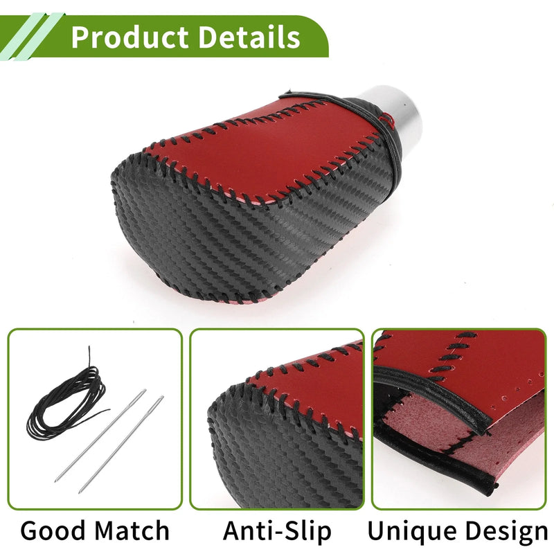 Honda Civic 2016-2021 Black Carbon Fiber Red Car Gear Shift Knob Cover