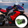 1 x L-Shape Aluminum Alloy Motorcycle Hanging Hook Green Black 60mm