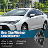 Toyota Corolla Pair Rear Side Window Louvers Air Vent Cover Gloss Black