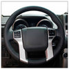 Toyota Tacoma 4Runner Tundra Black Leather DIY Steering Wheel Cover (2005-2023)