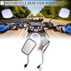 M10 2 x Rear View Mirrors Handlebar Chrome Silver Tone Iron