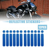 Helmet for Bicycle Motorcycle 12pcs / Reflective Safety Sticker PET Blue