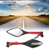 M8/M10 Motorcycle Rear View Mirror Handlebar Mirror Red Aluminum Alloy 1set