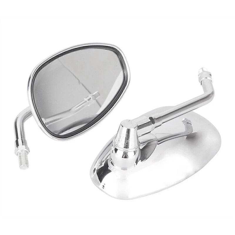 Make & Model 2 x 10mm Chrome Thread Oval Side Mirrors