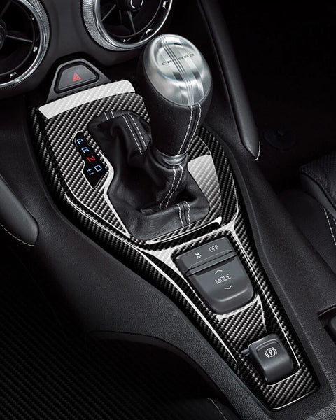 Camaro 2016-2019 Real Carbon Fiber Center Console Gear Shift Knob Trim fit