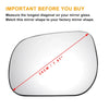 Toyota Verso Left Side Heated White Mirror Glass (2009-2012)