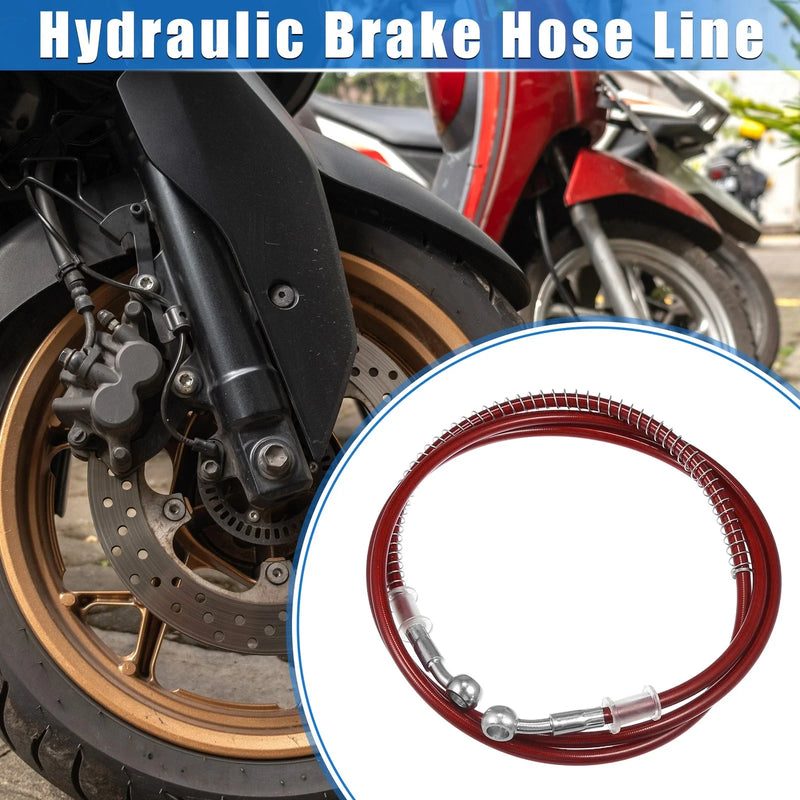 Motorcycle Hydraulic Brake Hose Line Pipeline 175cm 10mm Red
