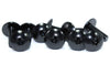 10x Tornillos De Carenado De Aluminio Anodizado Negro M5 x 16mm y Clips De Acero