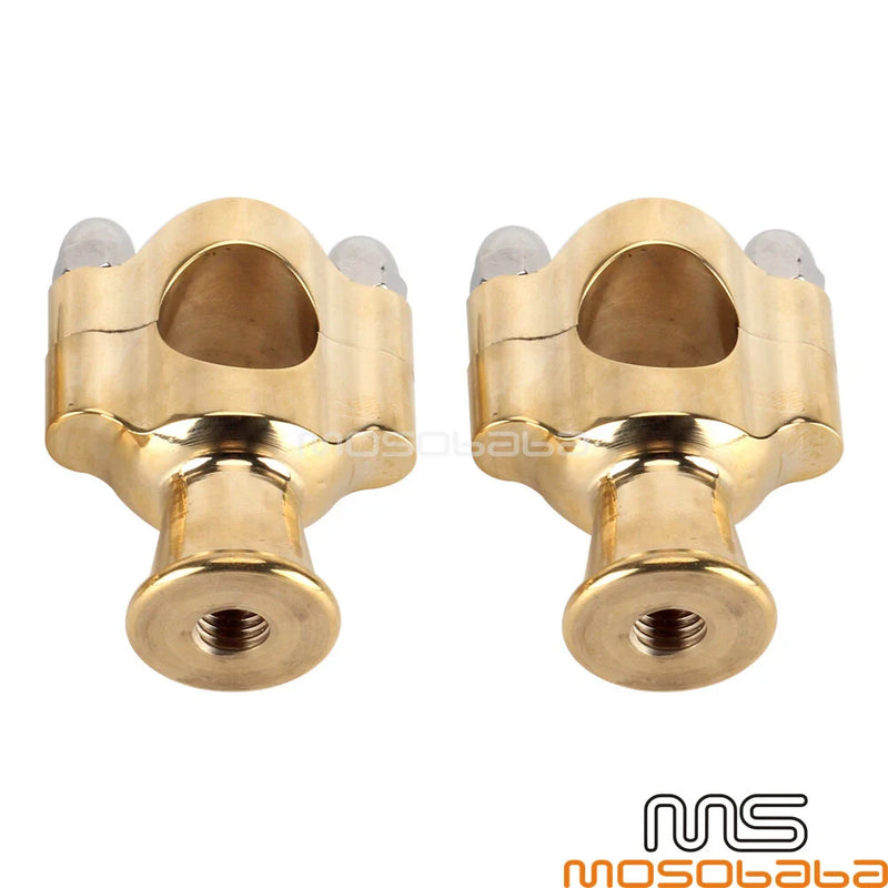 Chopper Bobber Cafe Racer Brass 1" Handlebar Riser Clamp Mount