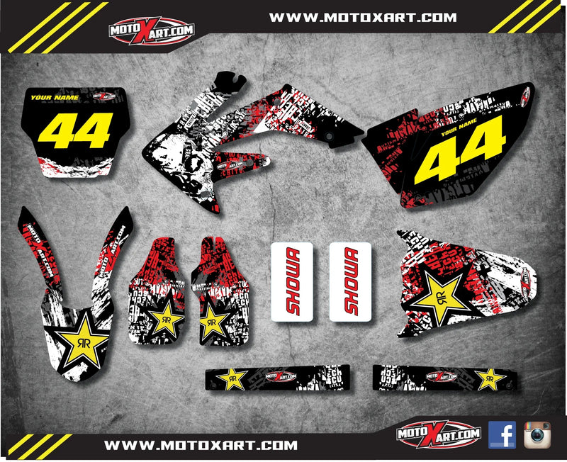 Honda CRF 250 (2004-2005) GRAFFITI Style Stickers Custom Graphics Full Kit
