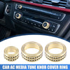 BMW 3 Series F30 Gold Tone 3 x Pcs AC Tune Knob Cover Ring