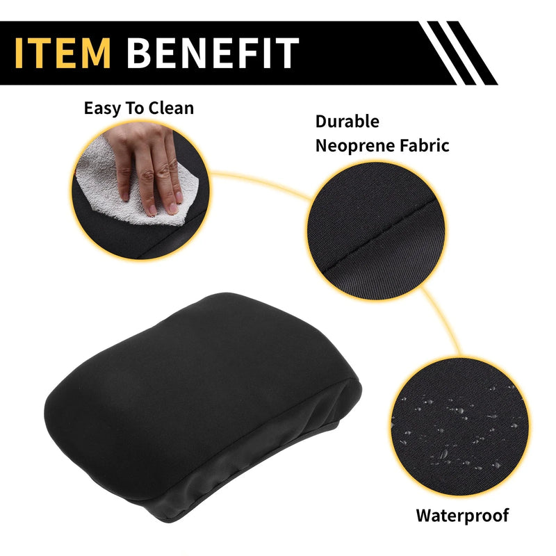 Chevrolet Microfiber Leather Soft Foam Black Console Lid Armrest Cover