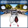 M8 / M10 Motorcycle Red Aluminum Alloy 2 x Rear View Mirrors