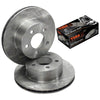 Wrangler TJ Front Drilled Slotted Disc Rotor + Brake Pads (1996 - 1999)