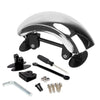 Adjustable Windscreen Silver Motorcycle Rearview Mirror 180° Wide Angle