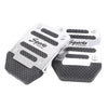 Universal Manual Silver Anti-Slip Foot Rest Throttle Brake Clutch Pedal