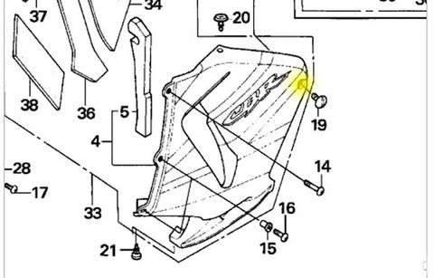 Honda CBR / VFR 2 x 9mm Dzus Schnellverschluss