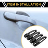 Dodge Ram 1500 (2002-2008) Glossy Black Set Car Door Handle Protector