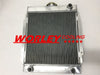 Datsun 1200, 120Y, B110 3 Row Aluminum Radiator + Blue Hoses (1970-1975)