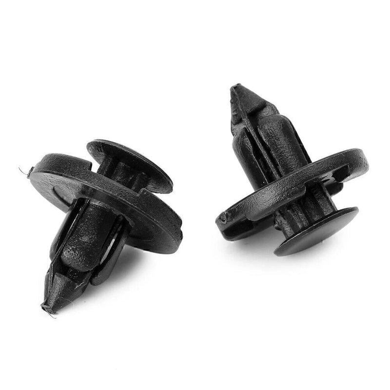 Nissan Fender 100 x 8mm Black Hole Plastic Rivets