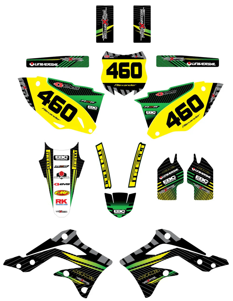 Kawasaki KX 125 250 Full Custom Graphic Kit (2003-2014)