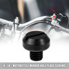 Universal Mirror Hole Plugs / M8 / Screws Mirrors Caps Negative Black